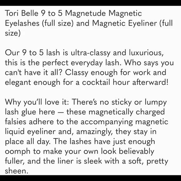 🎁NEW Tori Belle Magnetude Magnetic Lashes & Eyeliner. - Picture 7 of 16